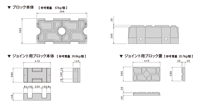 ジャンボブロックマット図面